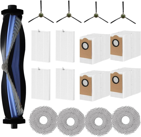 Replacement Parts for Lefant M3 Robot Vacuum Cleaner Accessories kit, 17Pcs 1 Main Brush 4 HEPA Filter 4 Mop V1189-LWWAL-20260327-05073
