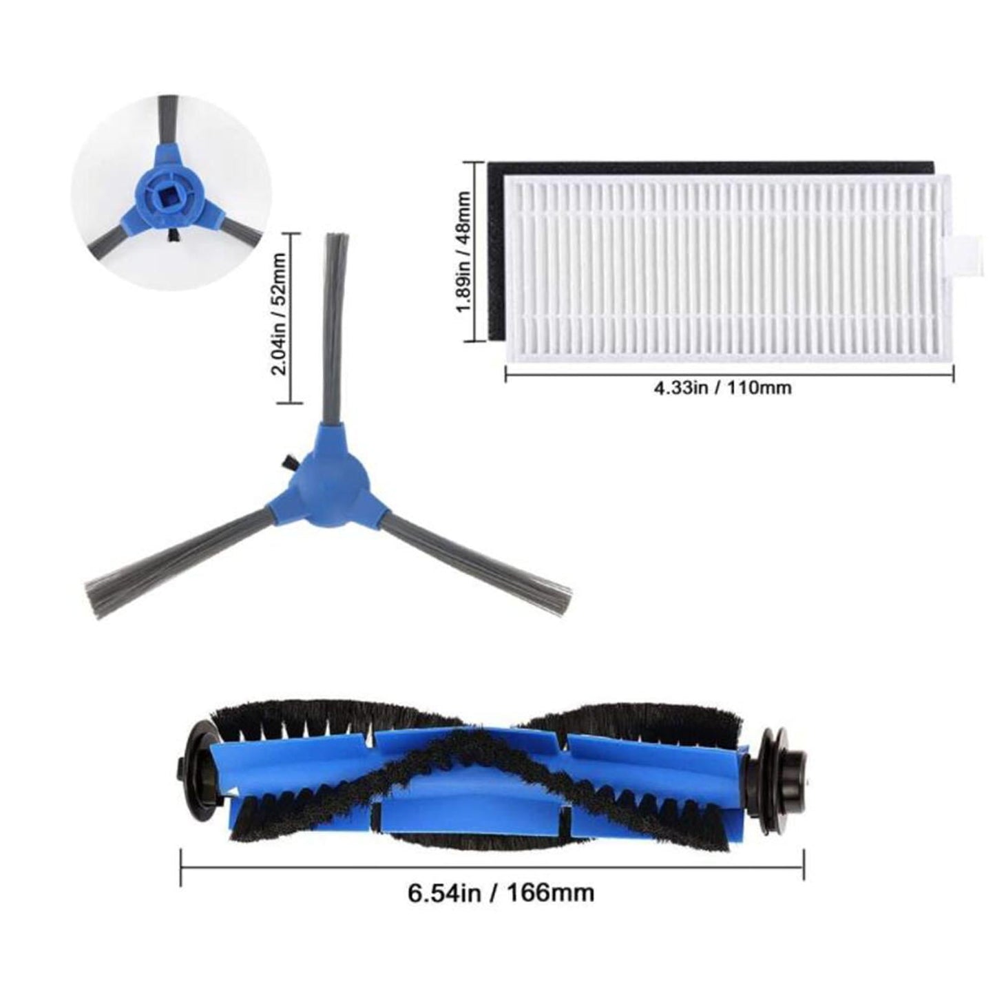 23 Pieces Replacement Parts, Filter Set for 11S Sweeper Vacuum Filters V1189-LWWAL-20260327-05080