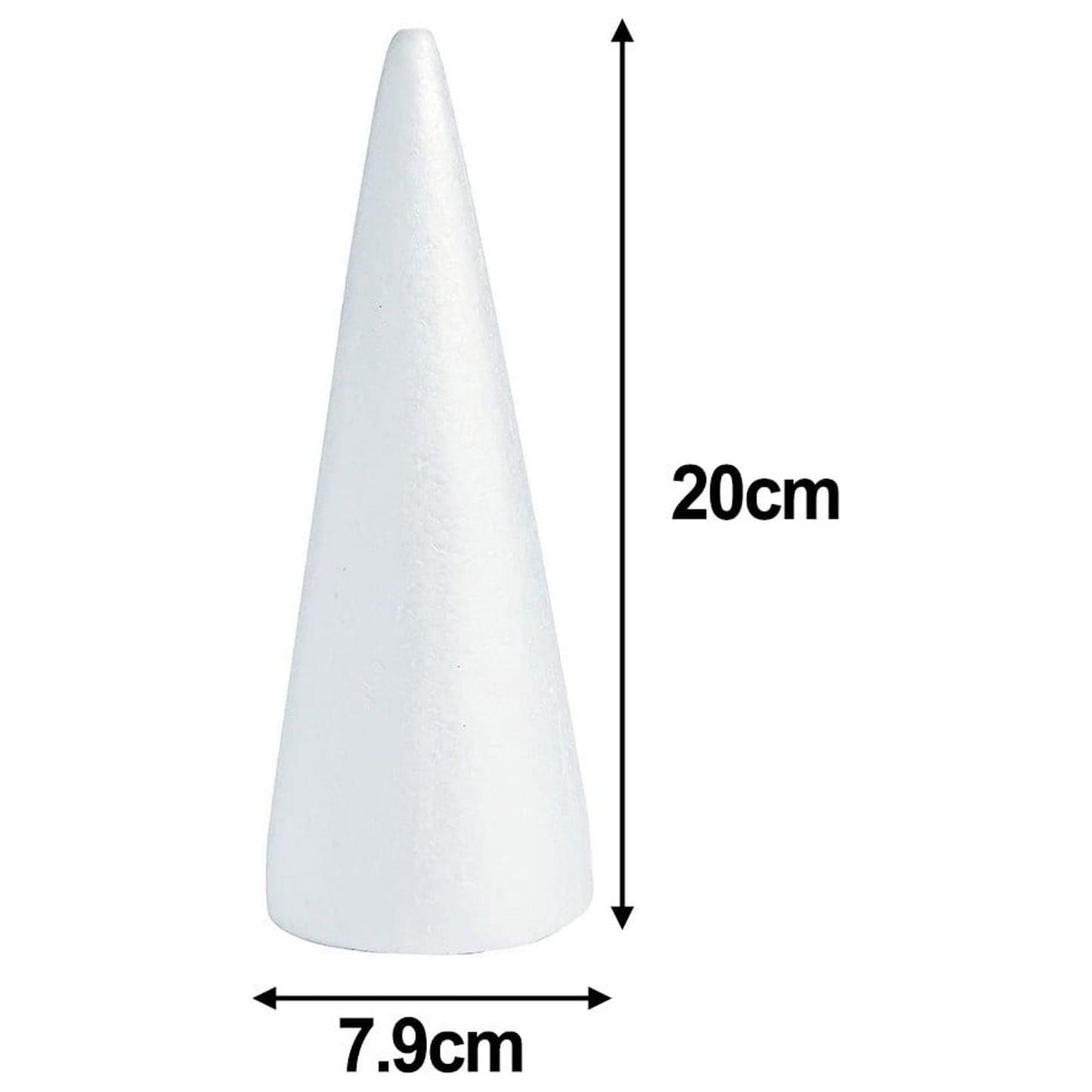 Lierteer Styrofoam Foam Cones Polystyrene for Crafts DIY Painting Triangle Tree 20cmX7.9cm V1189-LWWAL-20260327-05089