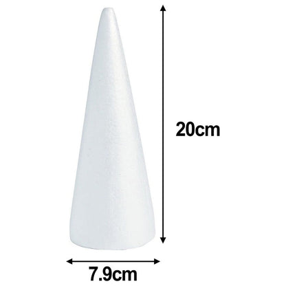 Lierteer Styrofoam Foam Cones Polystyrene for Crafts DIY Painting Triangle Tree 20cmX7.9cm V1189-LWWAL-20260327-05089