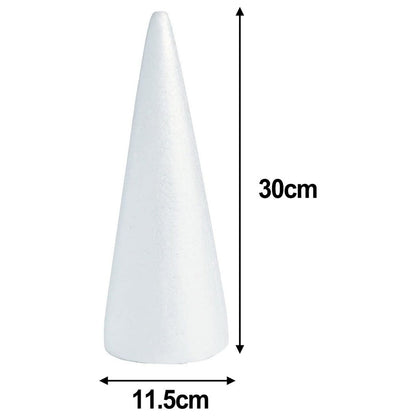 Lierteer Styrofoam Foam Cones Polystyrene for Crafts DIY Painting Triangle Tree 30cmX11.5cm V1189-LWWAL-20260327-05090