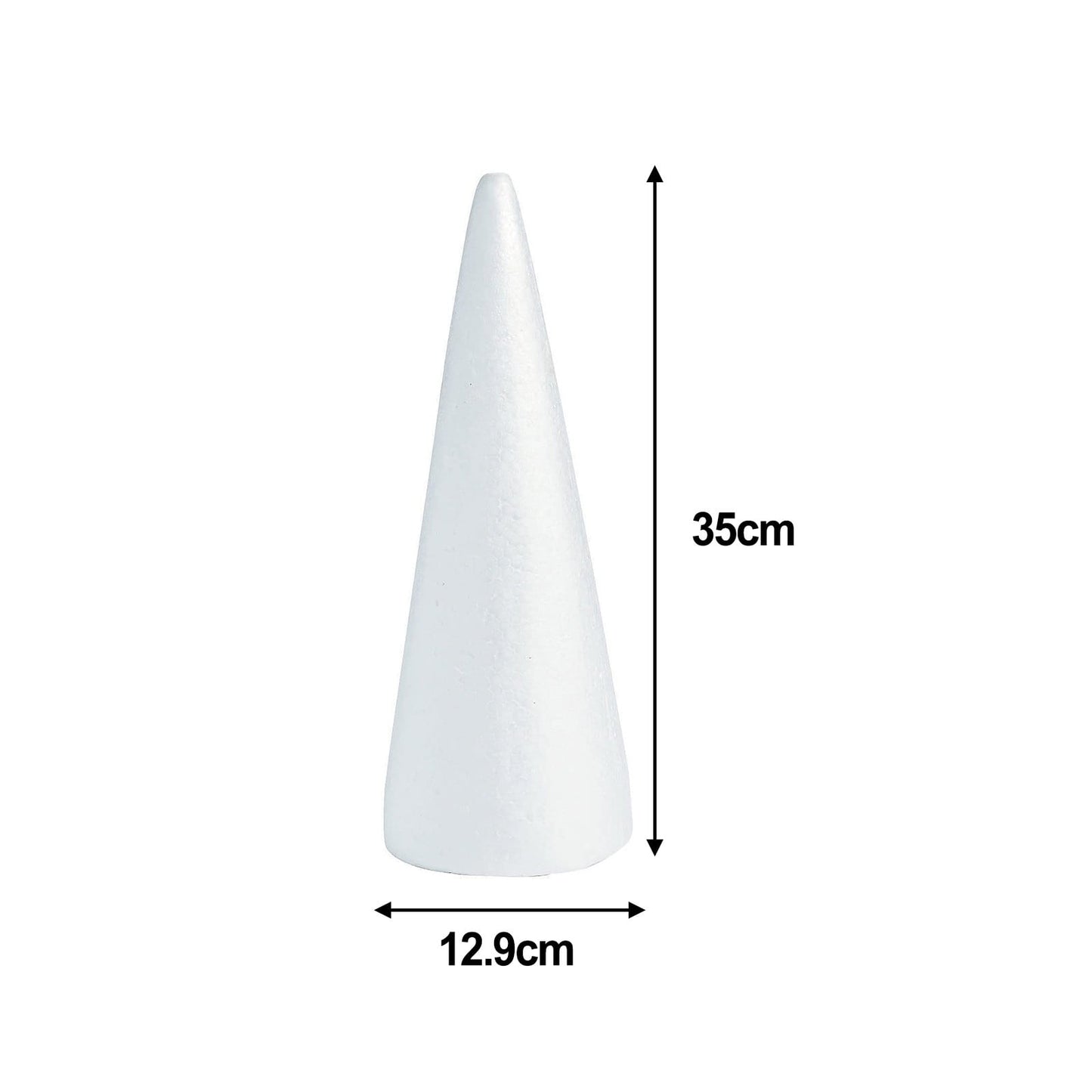 Lierteer Styrofoam Foam Cones Polystyrene for Crafts DIY Painting Triangle Tree 35cmX12.9cm V1189-LWWAL-20260327-05091