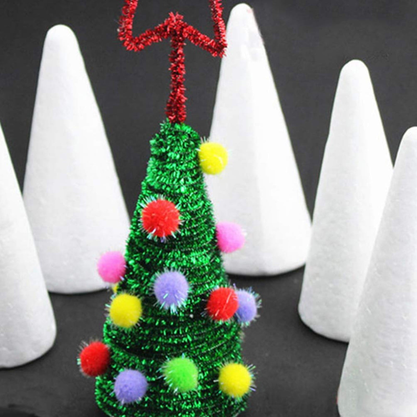 Lierteer Styrofoam Foam Cones Polystyrene for Crafts DIY Painting Triangle Tree 35cmX12.9cm V1189-LWWAL-20260327-05091