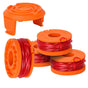 4/8Pack for Worx Wa0010 Replacement Spool Line Grass Trimmer Edger 10Ft +Cap Cover 4+1 V1189-LWWAL-20260327-05096