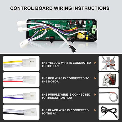 Temperature Controller for Pit Boss Grill/Smoker, Square Digital Thermostat Controller Board for PitBoss V1189-LWWAL-20260327-05100