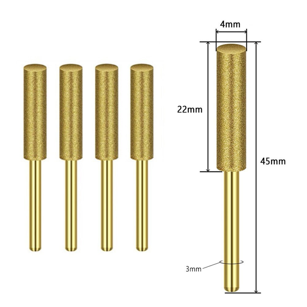 12Pcs Diamond Chainsaw Sharpener, High Hardness Titanium Plated Burr Grinding V1189-LWWAL-20260327-05107