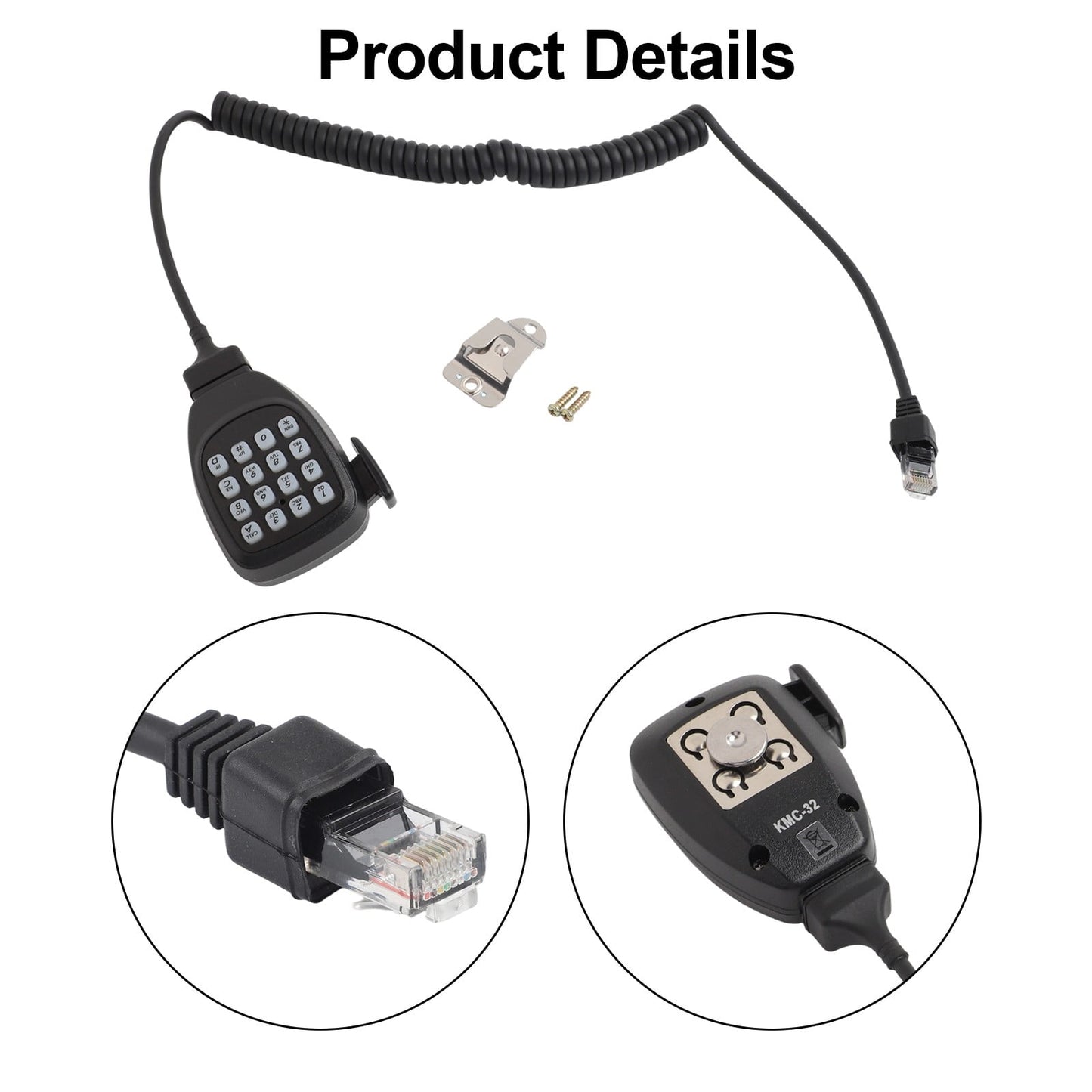Mc-59 Microphone For Kenwood Tm-271A, Tm-281A, Tm471A, Tm-D710A, And Tm-V71A Mobile Intercoms, Large-Format V1189-LWWAL-20260327-05119