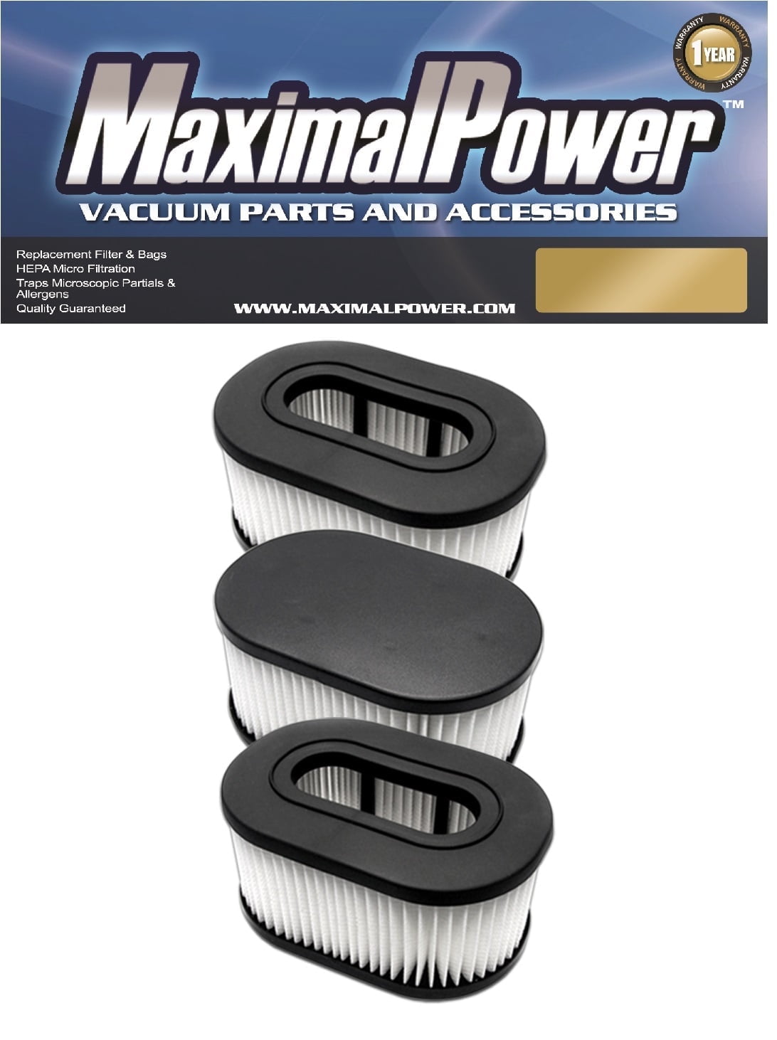 MaximalPower Replacement Filter Compatible for Hoover Foldaway, Widepath, Turbopower & Runabout Vacuum V1189-LWWAL-20260327-05122