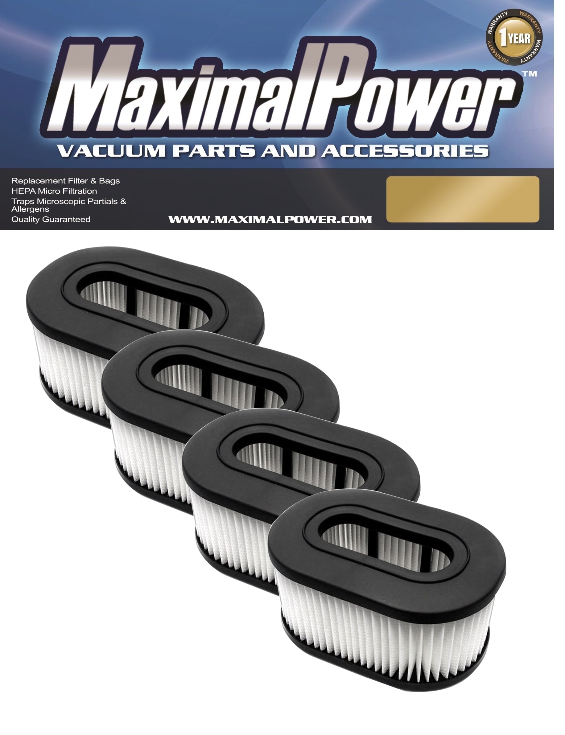 MaximalPower Replacement Filter Compatible for Hoover Foldaway, Widepath, Turbopower & Runabout Vacuum V1189-LWWAL-20260327-05123