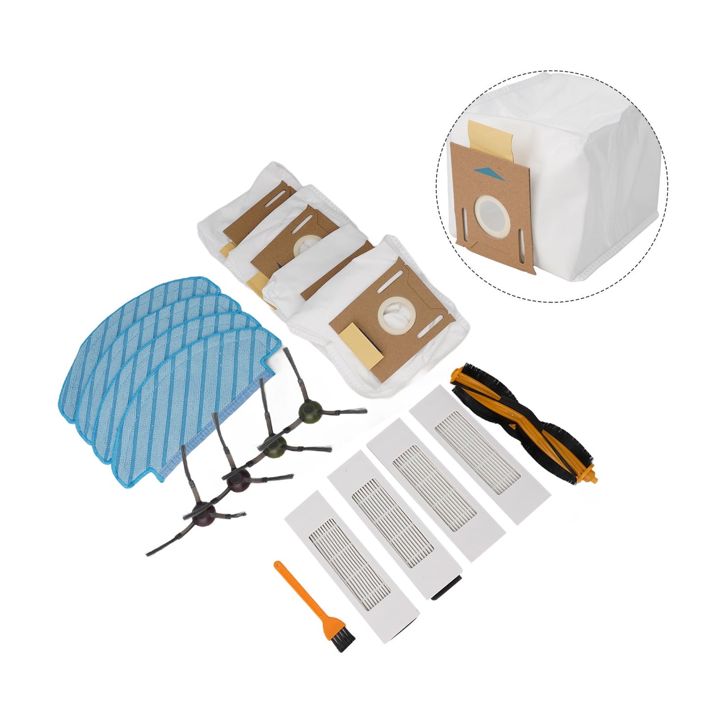 ECOVACS DEEBOOT N10/N10 PLUS Sweeping Machine Accessory Kit: Brush Roller, Side Brush, Mop Cloth, Filter, V1189-LWWAL-20260327-05130