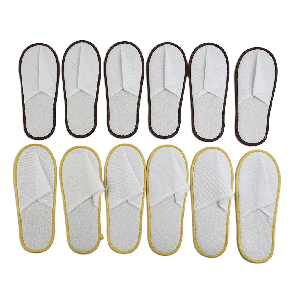 10Pairs Spa Hotel Guest Soft Slippers Closed Toe Disposable Travel Slipper V1189-LWWAL-20260327-05134
