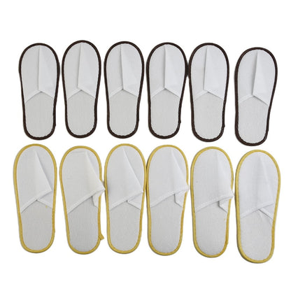 10Pairs Spa Hotel Guest Soft Slippers Closed Toe Disposable Travel Slipper V1189-LWWAL-20260327-05134