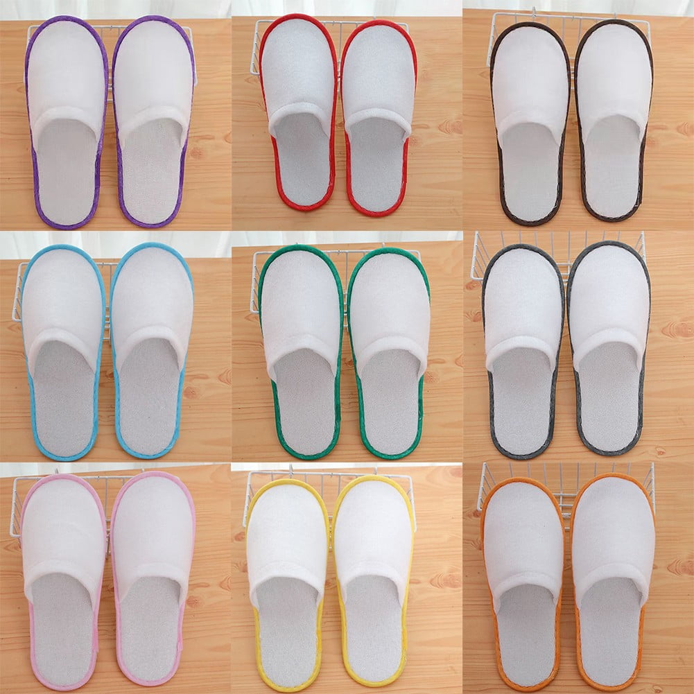 10Pairs Spa Hotel Guest Soft Slippers Closed Toe Disposable Travel Slipper V1189-LWWAL-20260327-05134