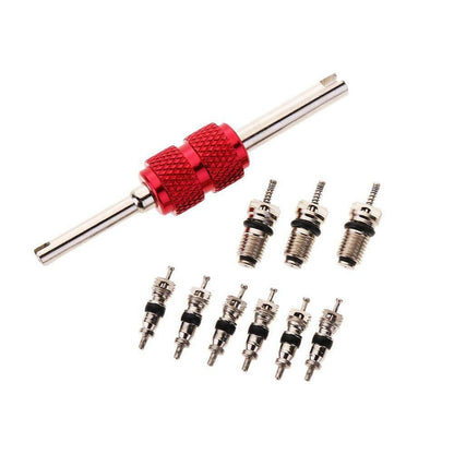 9Pcs Air Conditioning Valve Cores+1Pc Remover Tool A/C Repair Kit V1189-LWWAL-20260327-05144