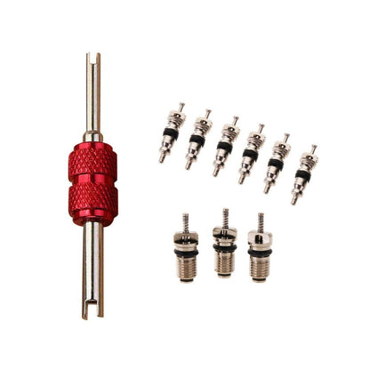 9Pcs Air Conditioning Valve Cores+1Pc Remover Tool A/C Repair Kit V1189-LWWAL-20260327-05144