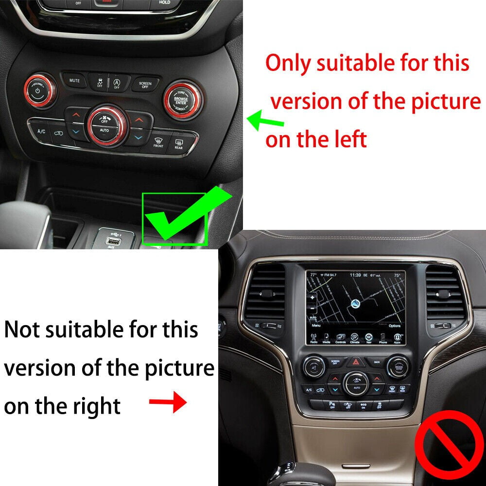 For Grand for Cherokee 2014-21 Black Aluminum Climate Volume Turn Knob Ring V1189-LWWAL-20260327-05145