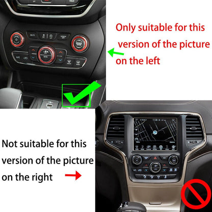For Grand for Cherokee 2014-21 Black Aluminum Climate Volume Turn Knob Ring V1189-LWWAL-20260327-05145