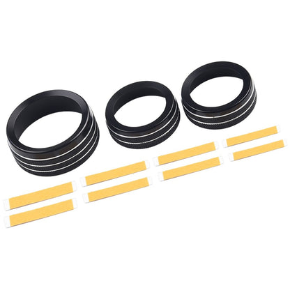 For Grand for Cherokee 2014-21 Black Aluminum Climate Volume Turn Knob Ring V1189-LWWAL-20260327-05145