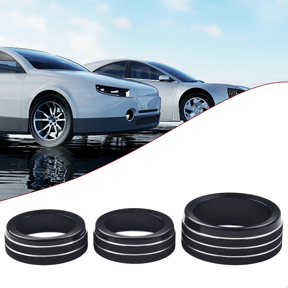 For Grand for Cherokee 2014-21 Black Aluminum Climate Volume Turn Knob Ring V1189-LWWAL-20260327-05145