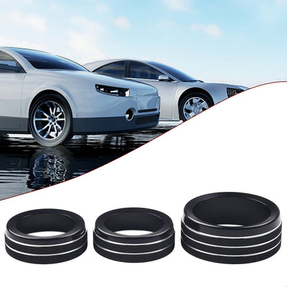 For Grand for Cherokee 2014-21 Black Aluminum Climate Volume Turn Knob Ring V1189-LWWAL-20260327-05145