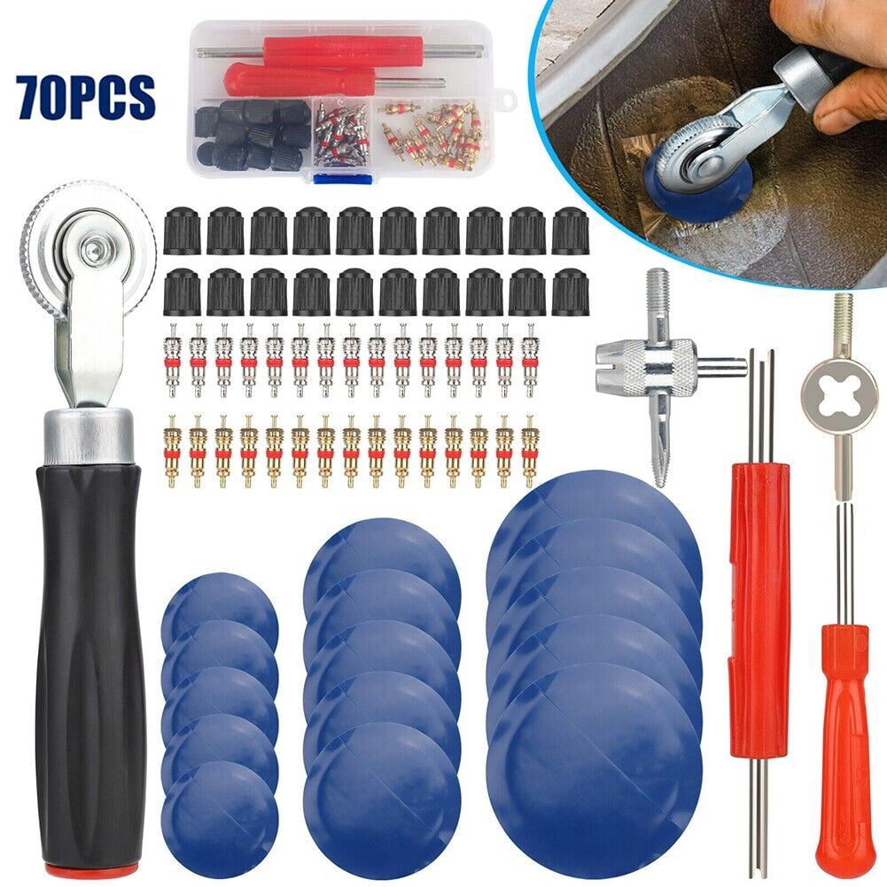 70Pcs 3 Sizes Car Truck Tire Repair Rubber Patch Tools Kit 32/42/58Mm W/ Roller V1189-LWWAL-20260327-05148