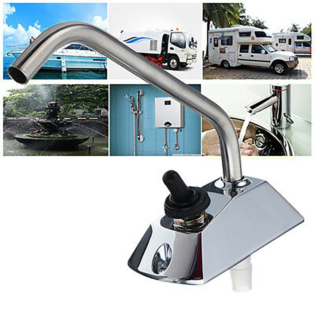 12V Galley Electric Water Pump Tap Faucet Water Tap W/ Switch for Caravan Boat V1189-LWWAL-20260327-05152