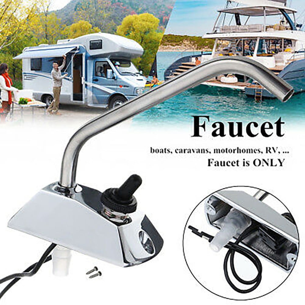 12V Galley Electric Water Pump Tap Faucet Water Tap W/ Switch for Caravan Boat V1189-LWWAL-20260327-05152