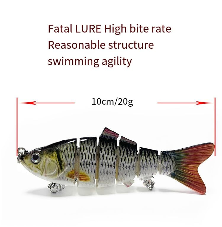 Wohany 6 Segment Swimbait Lures Crank baits Baits Hard Bait Fishing Lures V1189-LWWAL-20260401-05168
