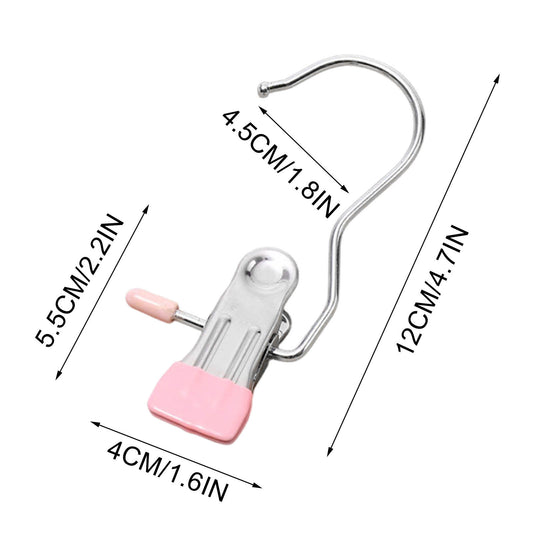 Clothes Pins, 15 Pack Hanger Hooks, Stainless Steel Laundry Clips, Travel Hangers, Towel Clips, Legging V1189-LWWAL-20260401-05169