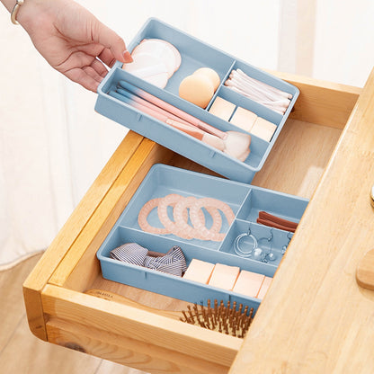 Four Grid Storage Box Plastic Drawer Dividers Flatware Tray Pen Holder Tray Plastic Tray Makeup Tray Plastic V1189-LWWAL-20260401-05170