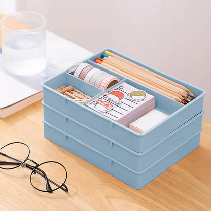 Four Grid Storage Box Plastic Drawer Dividers Flatware Tray Pen Holder Tray Plastic Tray Makeup Tray Plastic V1189-LWWAL-20260401-05170