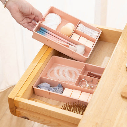 Four Grid Storage Box Plastic Drawer Dividers Flatware Tray Pen Holder Tray Plastic Tray Makeup Tray Plastic V1189-LWWAL-20260401-05171