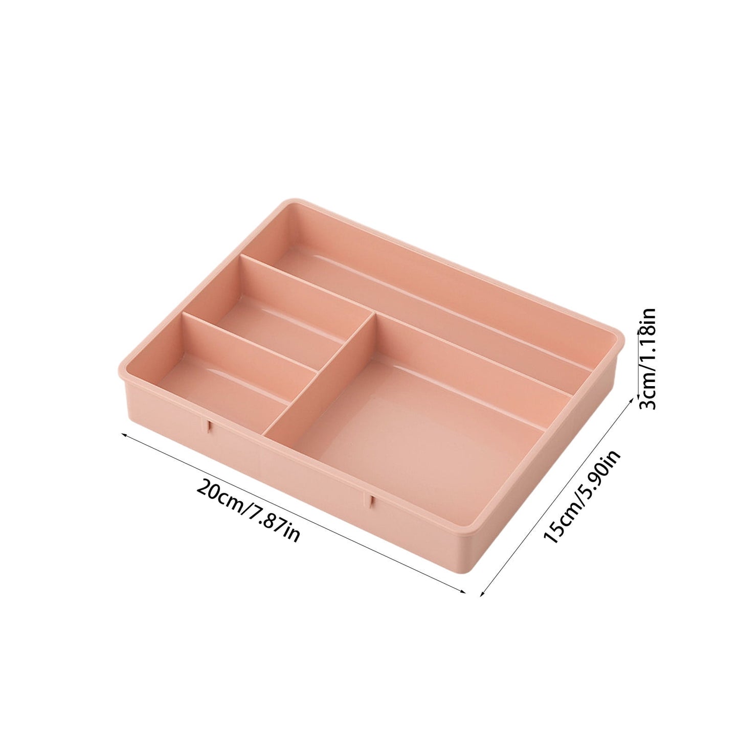 Four Grid Storage Box Plastic Drawer Dividers Flatware Tray Pen Holder Tray Plastic Tray Makeup Tray Plastic V1189-LWWAL-20260401-05171