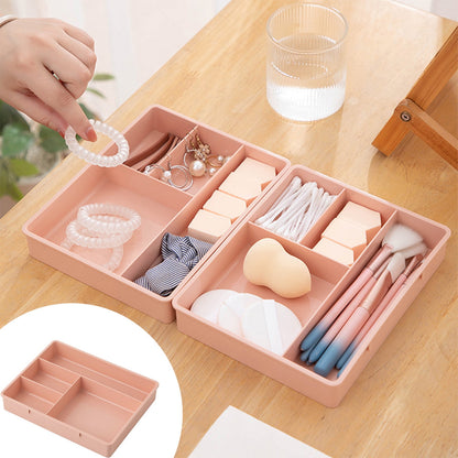 Four Grid Storage Box Plastic Drawer Dividers Flatware Tray Pen Holder Tray Plastic Tray Makeup Tray Plastic V1189-LWWAL-20260401-05171
