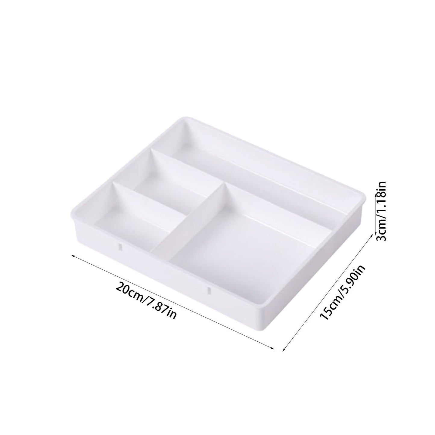 Four Grid Storage Box Plastic Drawer Dividers Flatware Tray Pen Holder Tray Plastic Tray Makeup Tray Plastic V1189-LWWAL-20260401-05172