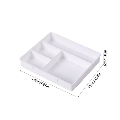Four Grid Storage Box Plastic Drawer Dividers Flatware Tray Pen Holder Tray Plastic Tray Makeup Tray Plastic V1189-LWWAL-20260401-05172