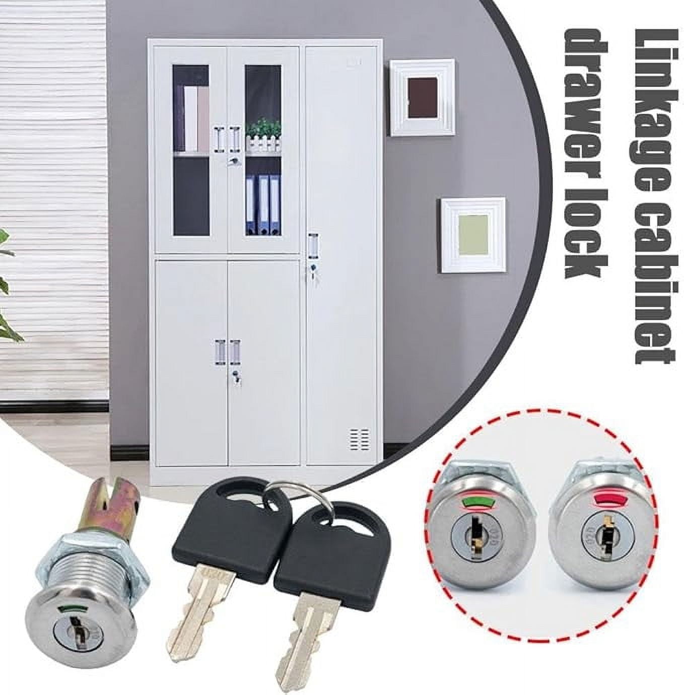 Toolbox Lock,Cabinet Locks with Keys, Universal Craftsman Tool Box Lock, Toolbox Lock Iron Cabinet Insert V1189-LWWAL-20260401-05174