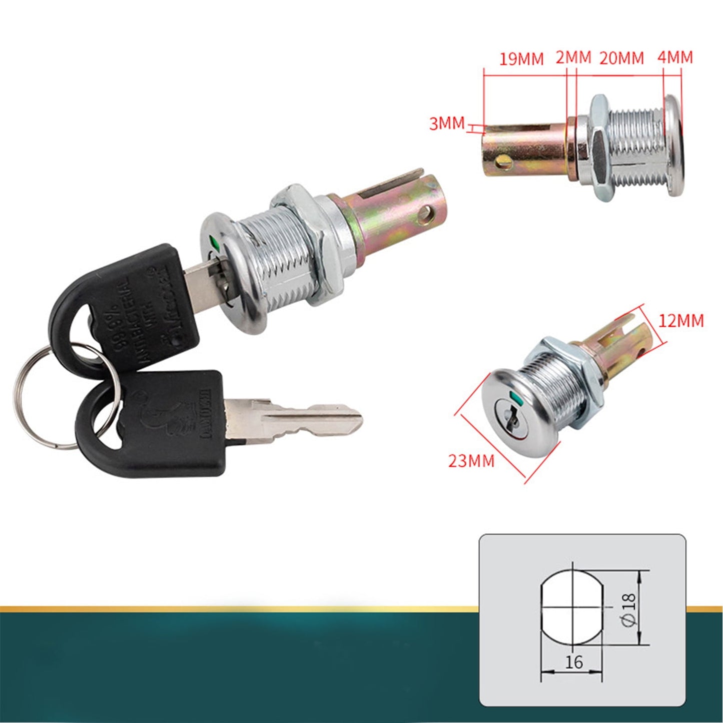 Toolbox Lock,Cabinet Locks with Keys, Universal Craftsman Tool Box Lock, Toolbox Lock Iron Cabinet Insert V1189-LWWAL-20260401-05174