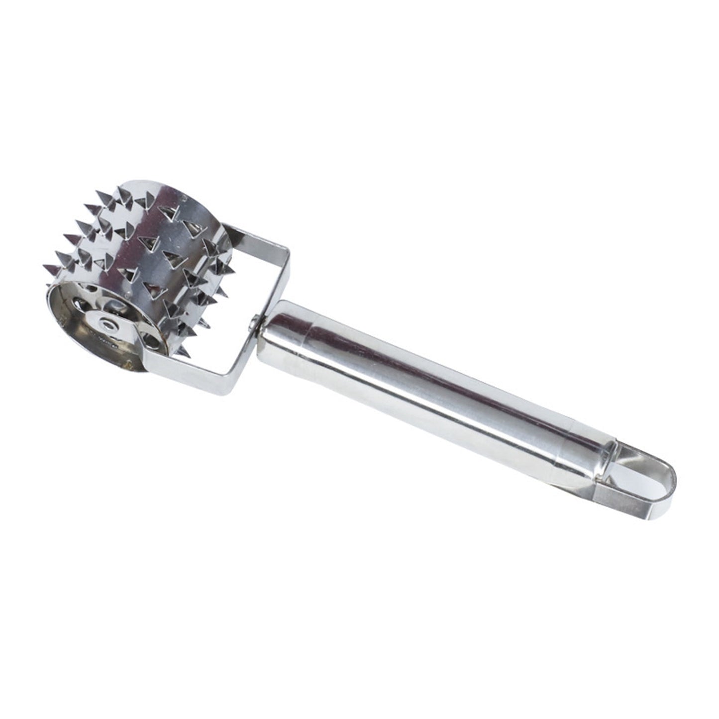 Meat Tenderizer- Stainless Steel Meat Tenderizer Roller Rolling Hammer-Pizza Roll Meat Needle Pin Hole Punch V1189-LWWAL-20260401-05175