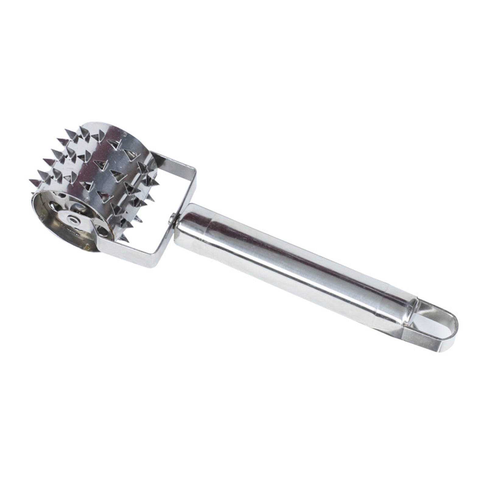 Meat Tenderizer- Stainless Steel Meat Tenderizer Roller Rolling Hammer-Pizza Roll Meat Needle Pin Hole Punch V1189-LWWAL-20260401-05175