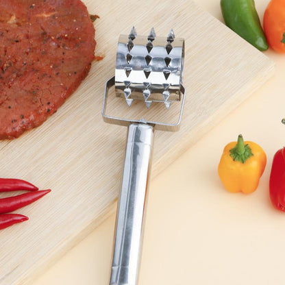 Meat Tenderizer- Stainless Steel Meat Tenderizer Roller Rolling Hammer-Pizza Roll Meat Needle Pin Hole Punch V1189-LWWAL-20260401-05175
