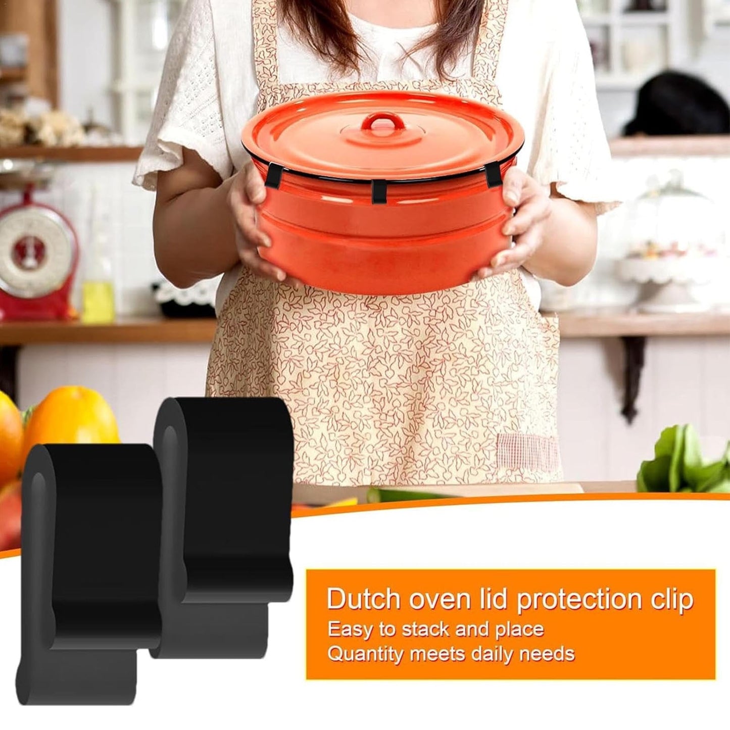 Dutch Oven Lid Protector Clips - 8x Oven Lid Lifter | Cookware Protector Replacement Clip | Cookware V1189-LWWAL-20260401-05176