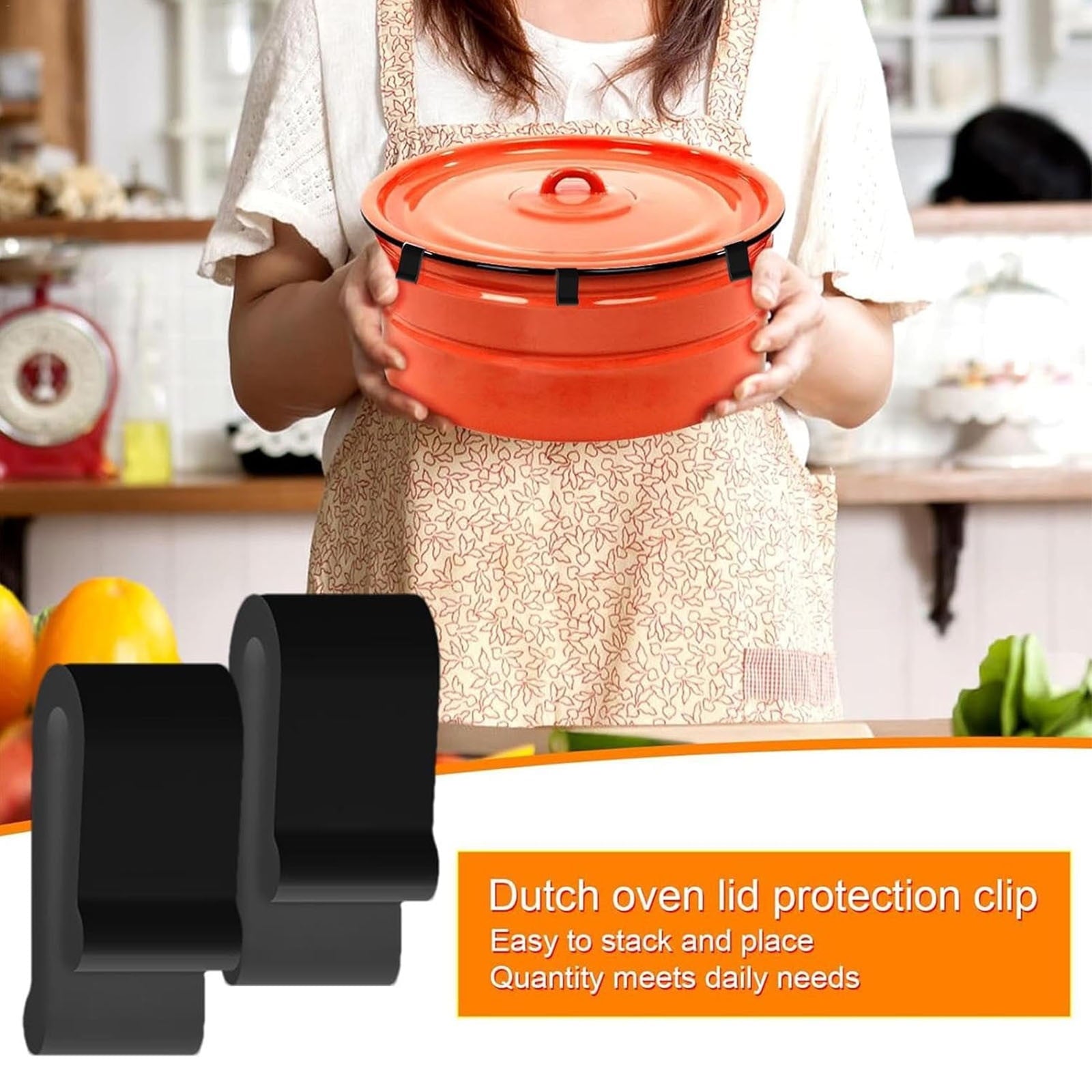 Dutch Oven Lid Protector Clips - 8x Oven Lid Lifter | Cookware Protector Replacement Clip | Cookware V1189-LWWAL-20260401-05176