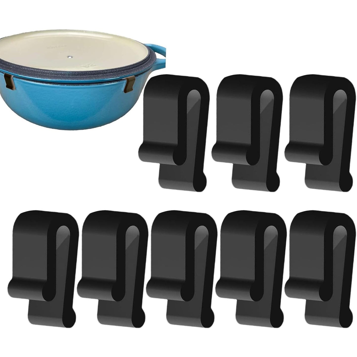 Dutch Oven Lid Protector Clips - 8x Oven Lid Lifter | Cookware Protector Replacement Clip | Cookware V1189-LWWAL-20260401-05176