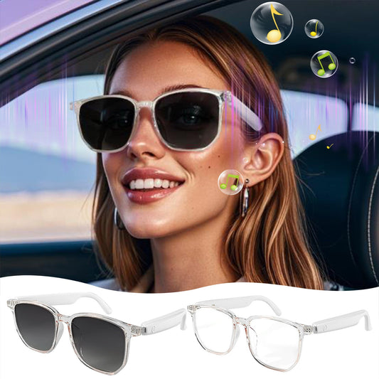 Smart Glasses with Wireless Earbuds, Lightweight Glasses With Blue Light Protection Wireless Bluetooth 5.3 V1189-LWWAL-20260401-05179