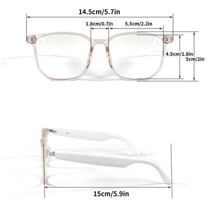 Smart Glasses with Wireless Earbuds, Lightweight Glasses With Blue Light Protection Wireless Bluetooth 5.3 V1189-LWWAL-20260401-05179