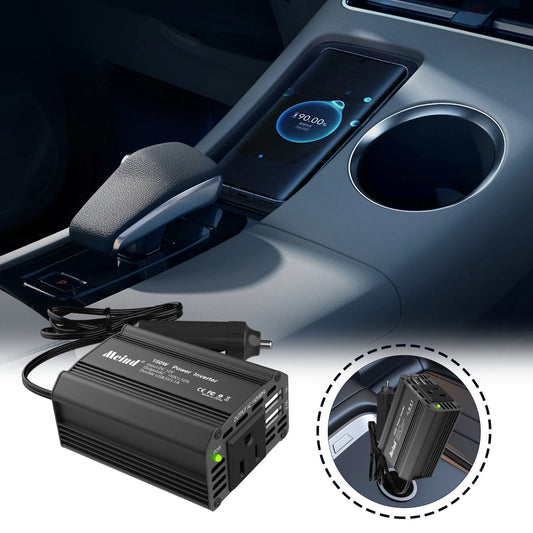 150W Car Power Inverter 12V DC To 110V AC Converter Vehicle Adapter Plug Outlet With 3.1A USB Car Charger For V1189-LWWAL-20260401-05180