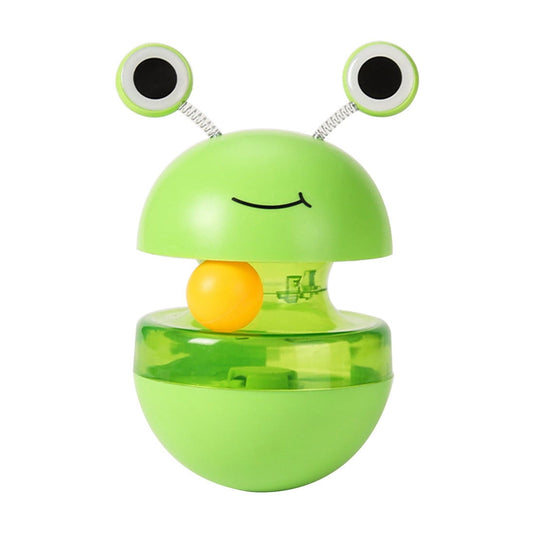 Cat Treat Puzzle, 2 in 1 Pet Slow Feeder Puzzle Ball, Frog Tumbler Cat Treat Toy, and Automatic Slow Feeder V1189-LWWAL-20260401-05189