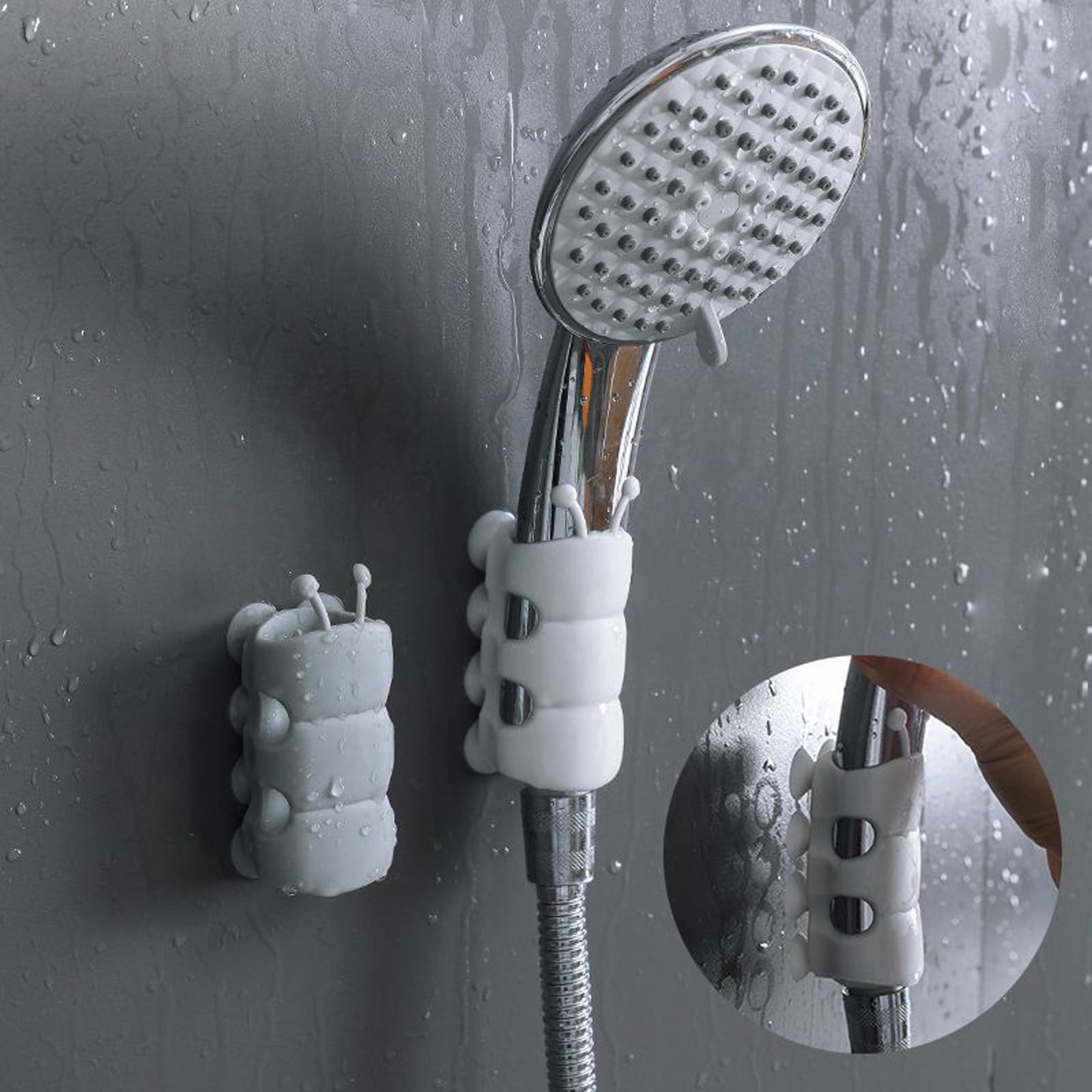 Silicone Shower Head Holder, 2024 New Universal Relocatable Shower Head Suction Cup Holder, Adjustable Shower V1189-LWWAL-20260401-05191