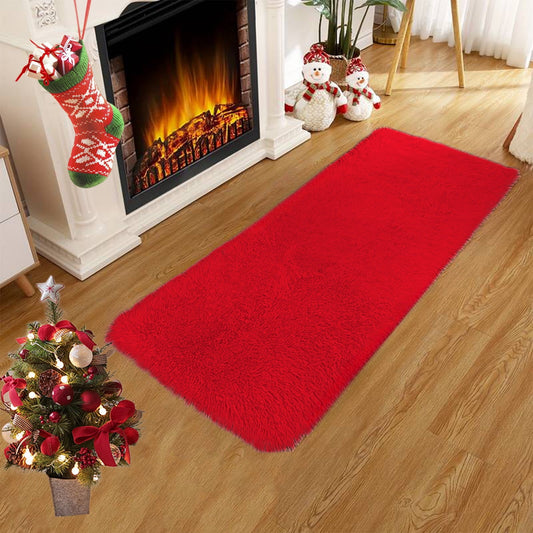 Soft Area Rug Fluffy Rugs for Living Room Bedroom Decor, Runner Rug for Hallway, Shag Furry Bedside Rug V1189-LWWAL-20260401-05206